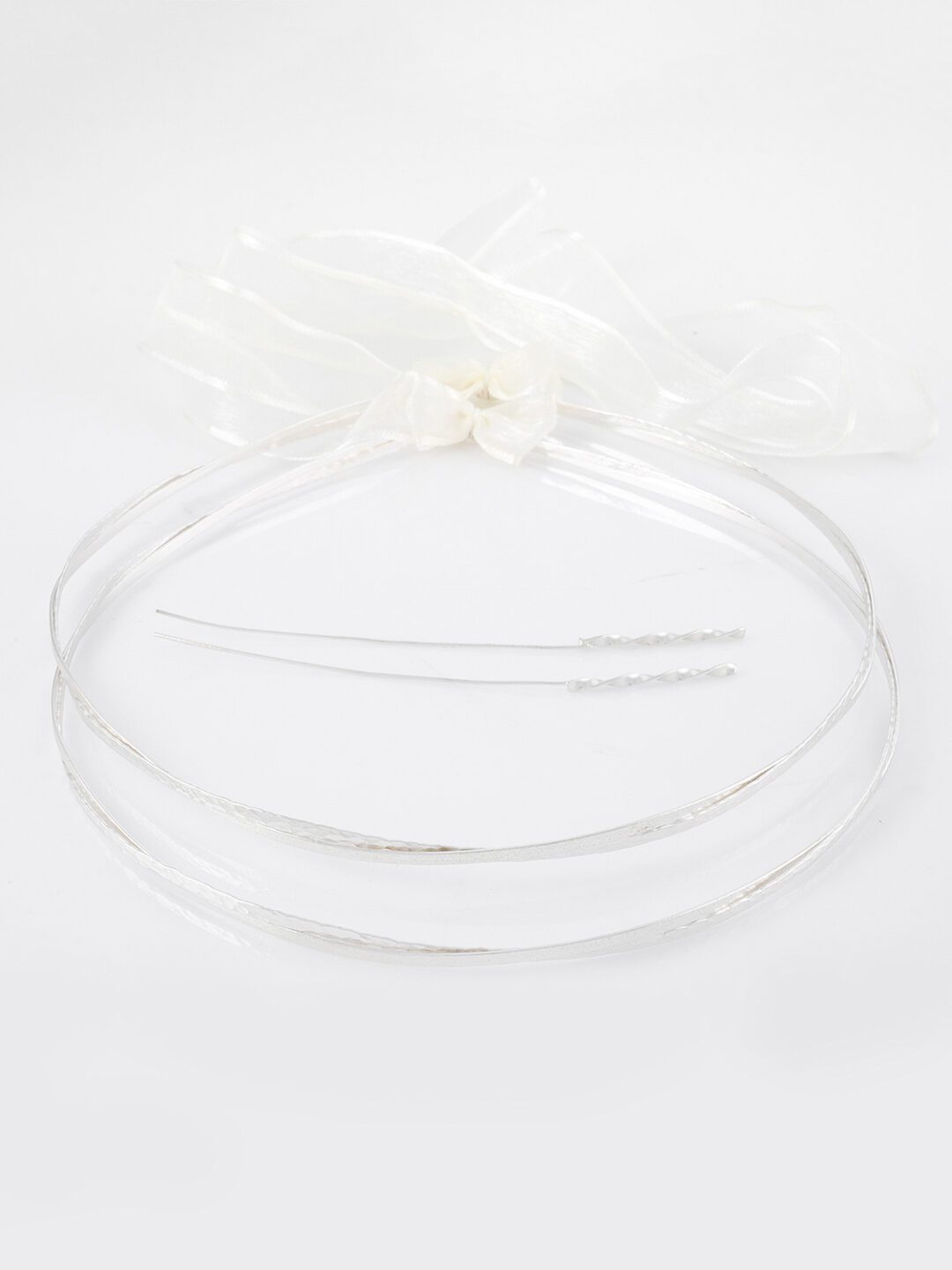 Στέφανα Γάμου με διπλή ανάγλυφη βέργα σε ασημί