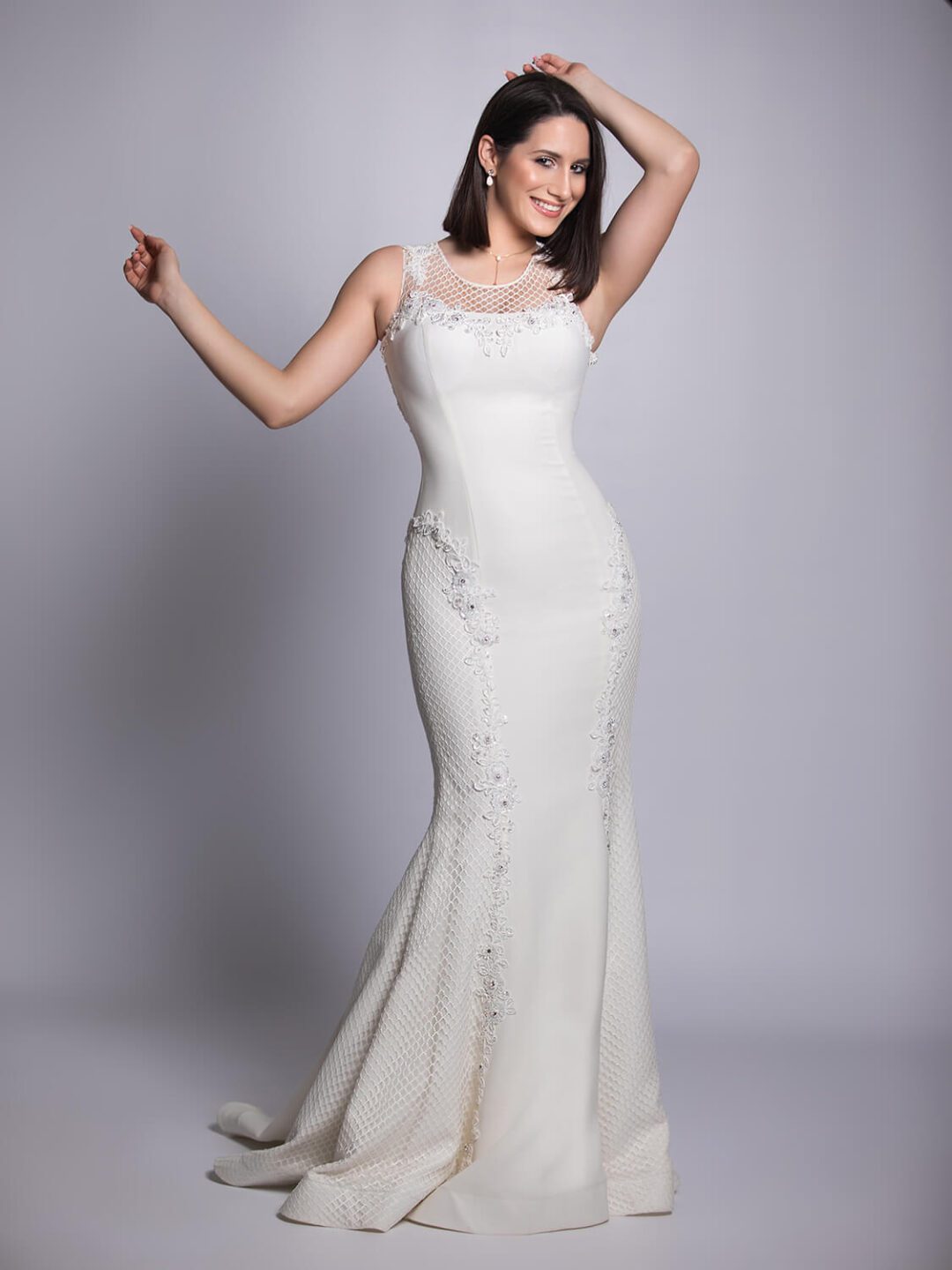 Νυφικό γοργονέ από γαλλικό κρεπ