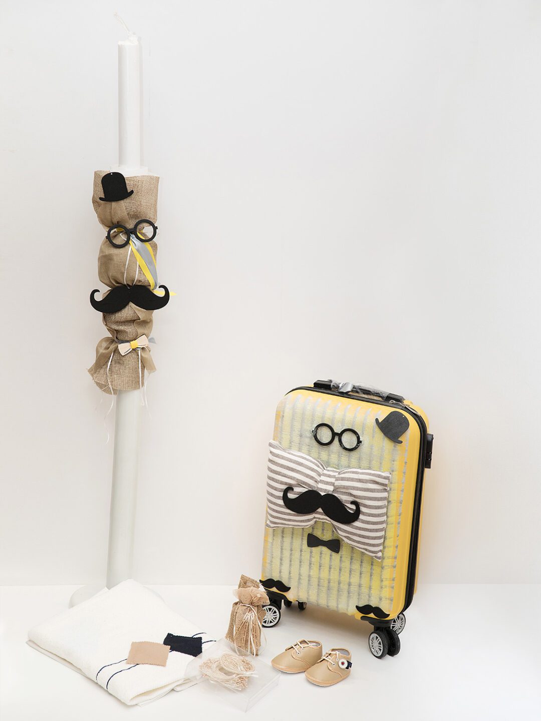 Σετ βάπτισης βαλίτσα ταξιδιού με θέμα ο Μικρός κύριος