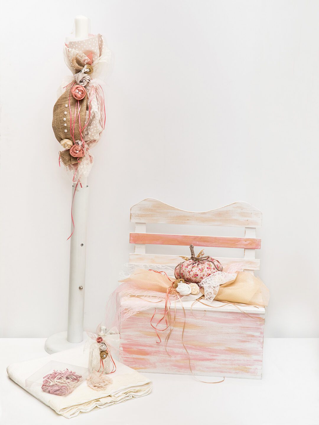 Σετ βάπτισης παγκάκι με θέμα την κολοκύθα