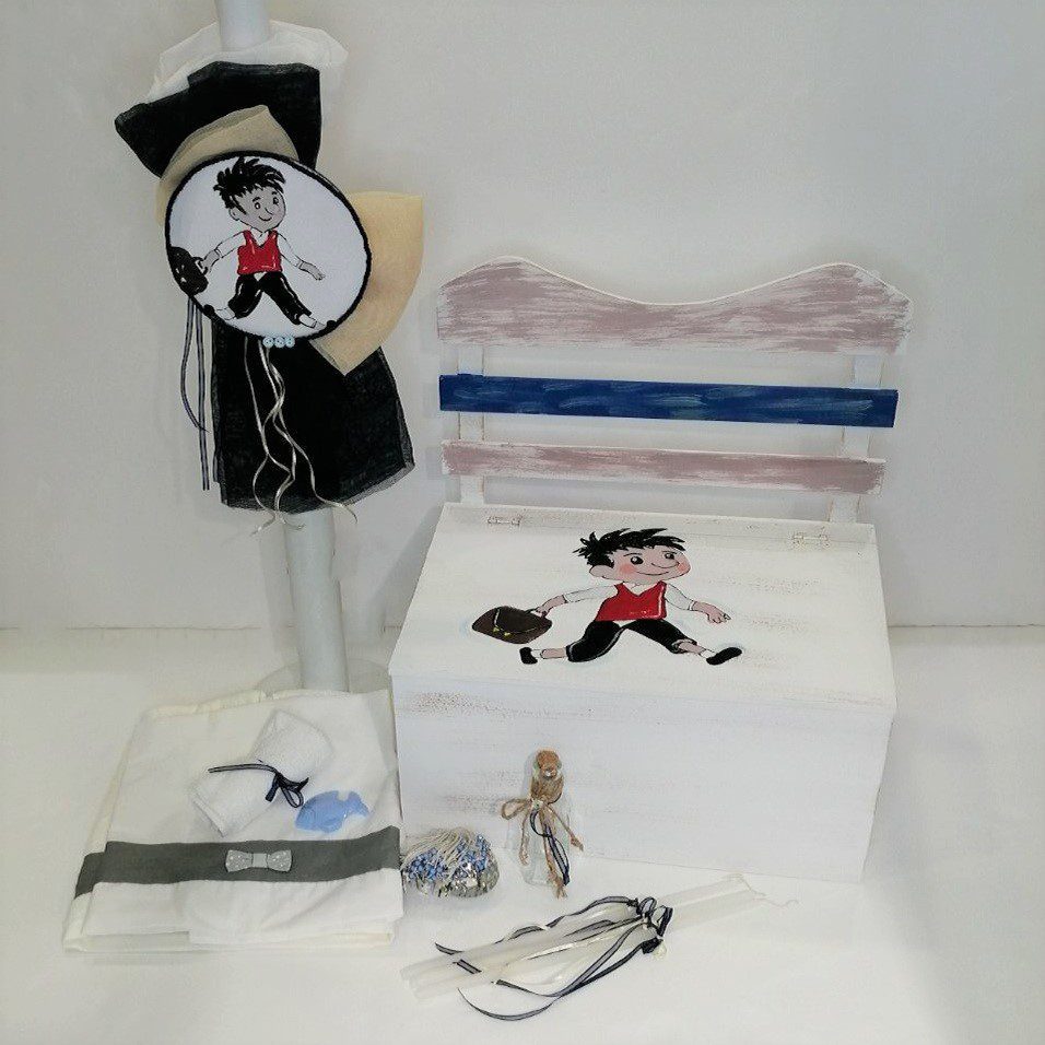 Σετ βάπτισης με θέμα τον Μικρό Νικόλα