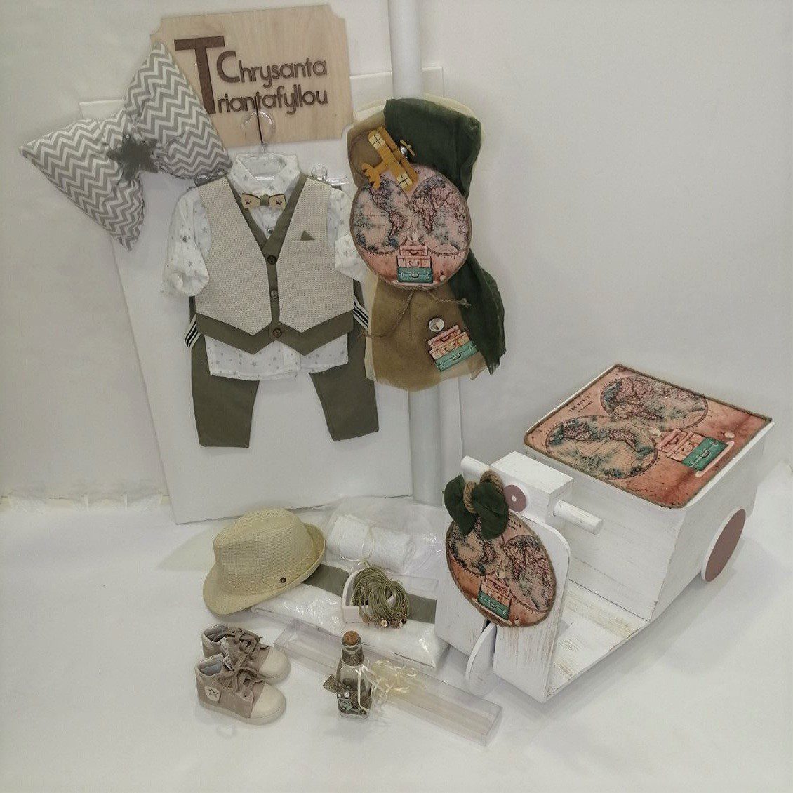 Πλήρες σετ βάπτισης με ρούχο και παπούτσι