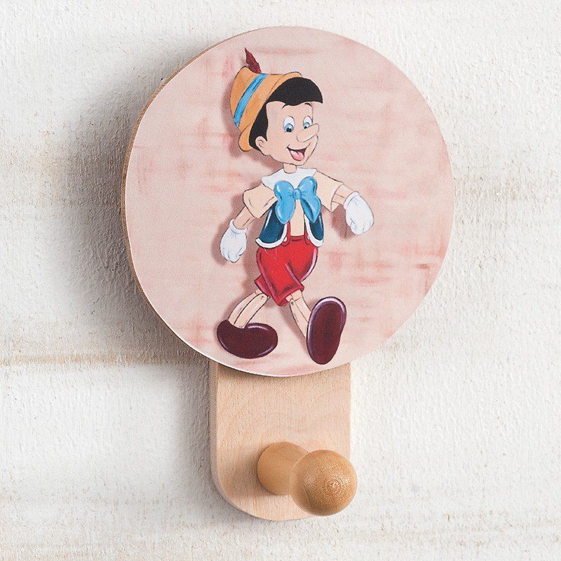 Μπομπονιλερα ξύλινη κρεμάστρα Πινόκιο