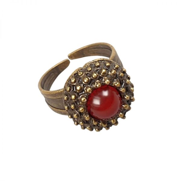 Δαχτυλίδι Μπόχο Μπρονζέ Αχινός Μπορντό