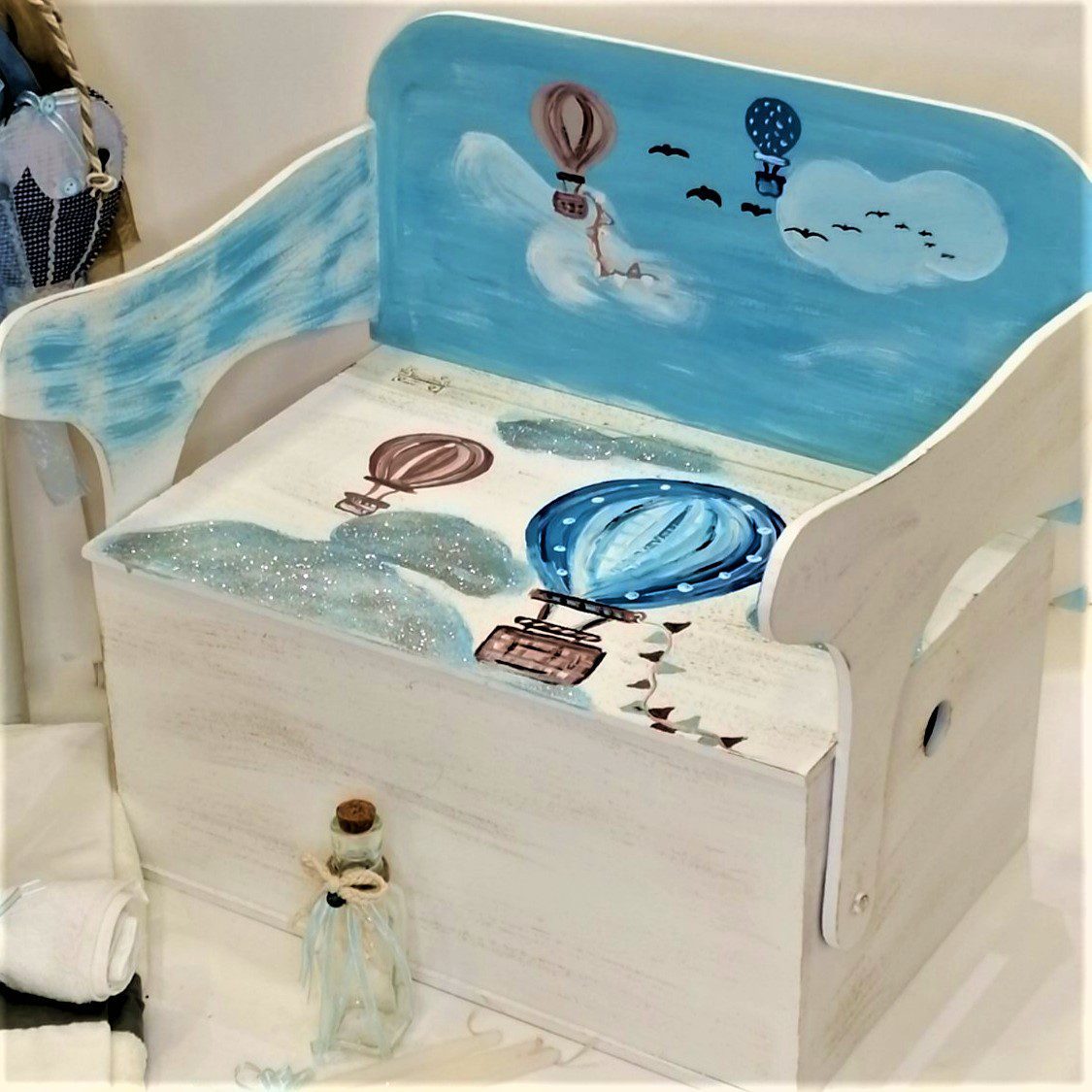 Σετ βάπτισης με θέμα το αερόστατο