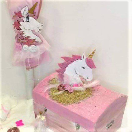 Σετ βάπτισης με θέμα το Μονόκερο