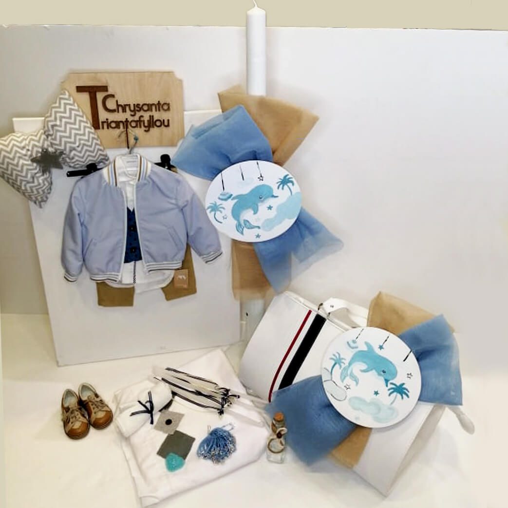 Θεματική βάπτιση με το δελφίνι και το βυθό της θάλασσας