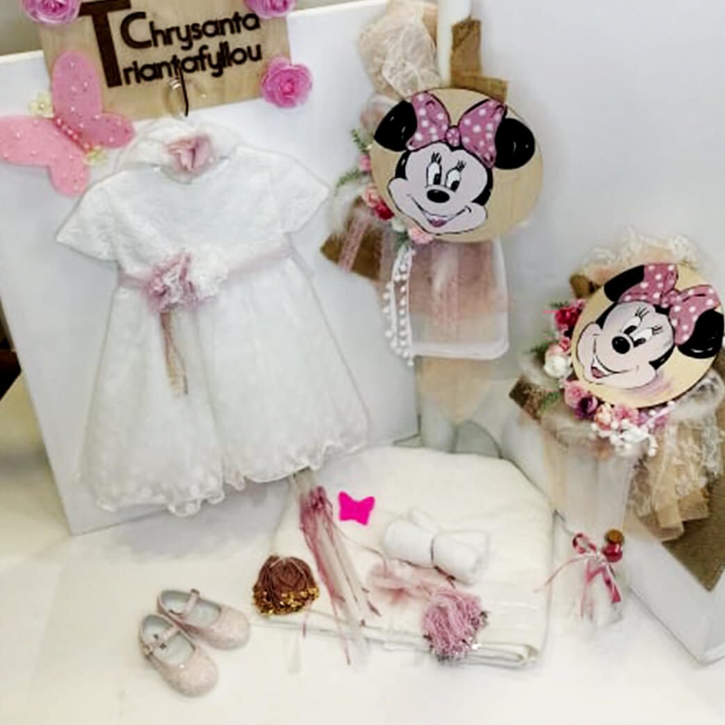 Θεματική βαπτιση με χαρακτήρε της disney minnie mouse mickie mouse