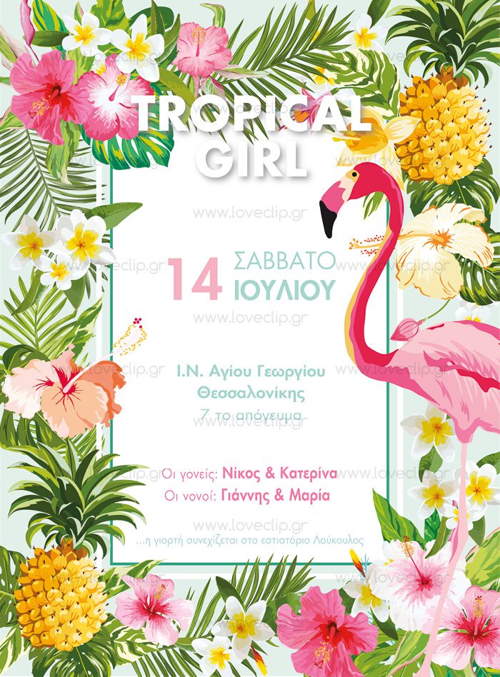 Θεματική βάπτιση με Flamingo