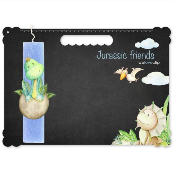 Πασχαλινή Λαμπάδα Δεινόσαυροι με μαυροπίνακα