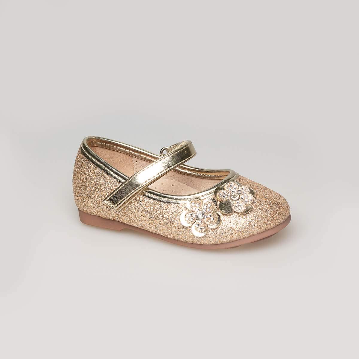 Παιδικό παπούτσι χρυσή μπαρέτα με ανατομικό πάτο