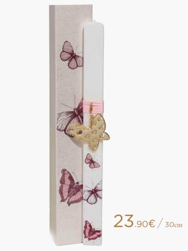 Πασχαλινή λαμπάδα για κορίτσι με πεταλούδα