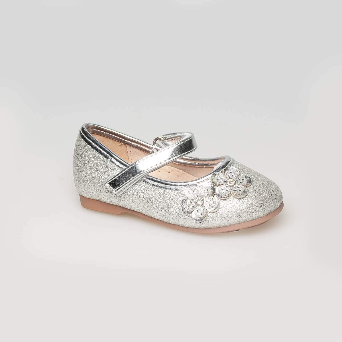 Παιδικό παπούτσι ασημί μπαρέτα