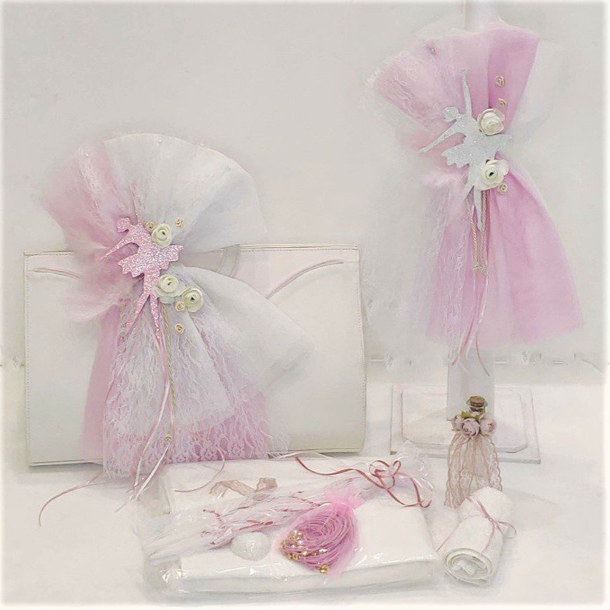 Πλήρες σετ βάπτισης με μπαλαρίνα_Θεματική βάπτιση