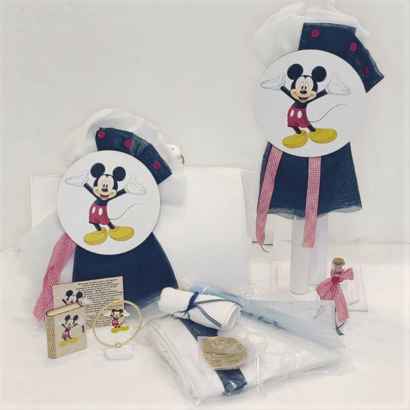 Πλήρες σετ βάπτισης με τον Mickey Mouse_Θεματική βάπτιση