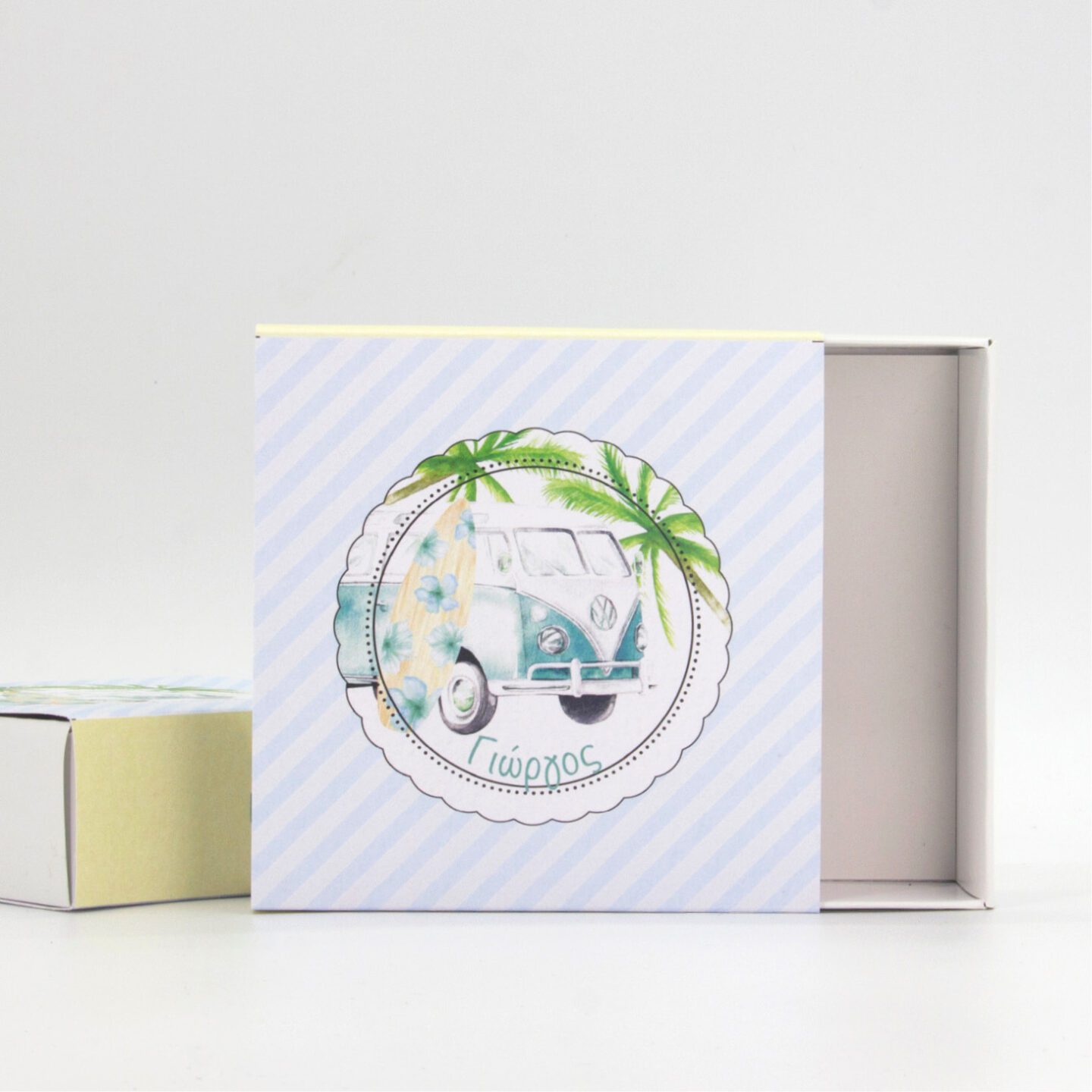 B_145-BOX-12X12 Μπομπονιέρα βάπτισης συρταρωτό κουτάκι