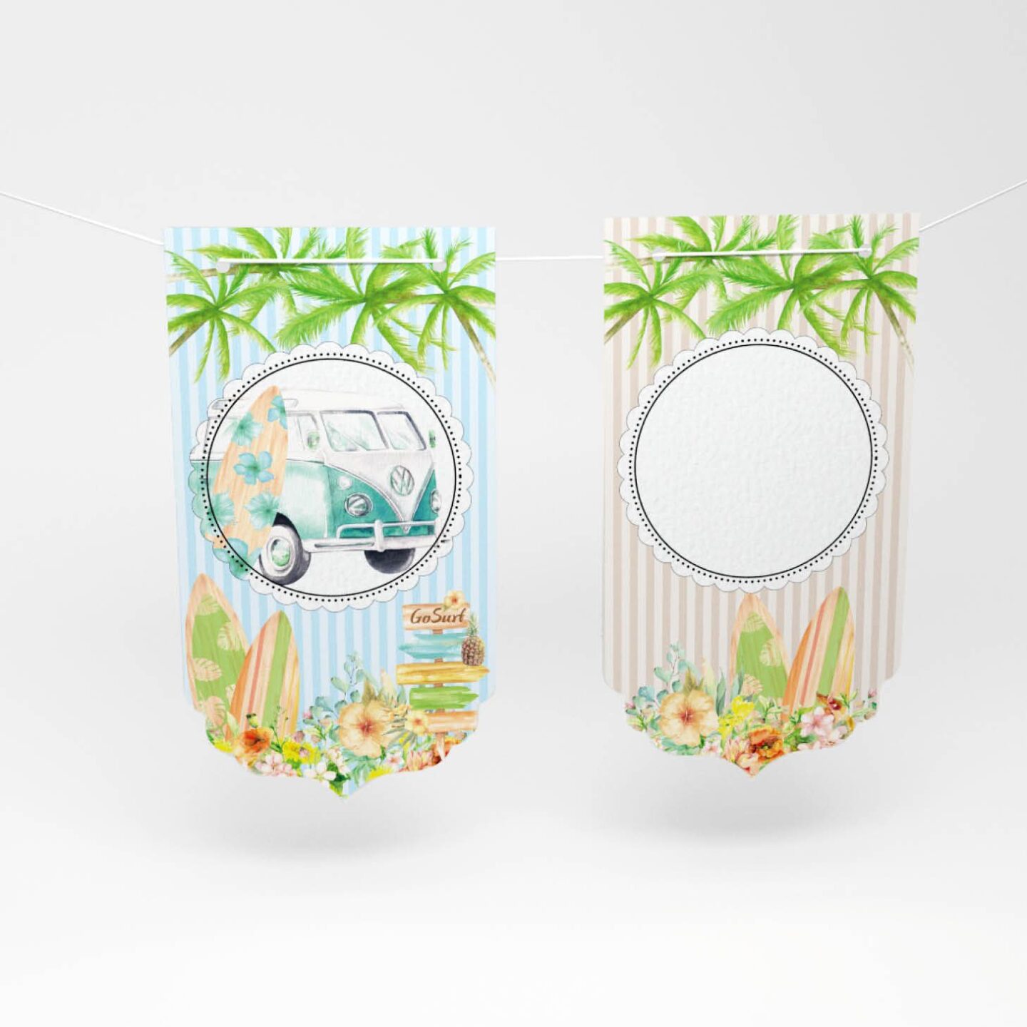 Διακοσμητικά σημαιάκια με τυπωμένο το θέμα του μυστηρίου