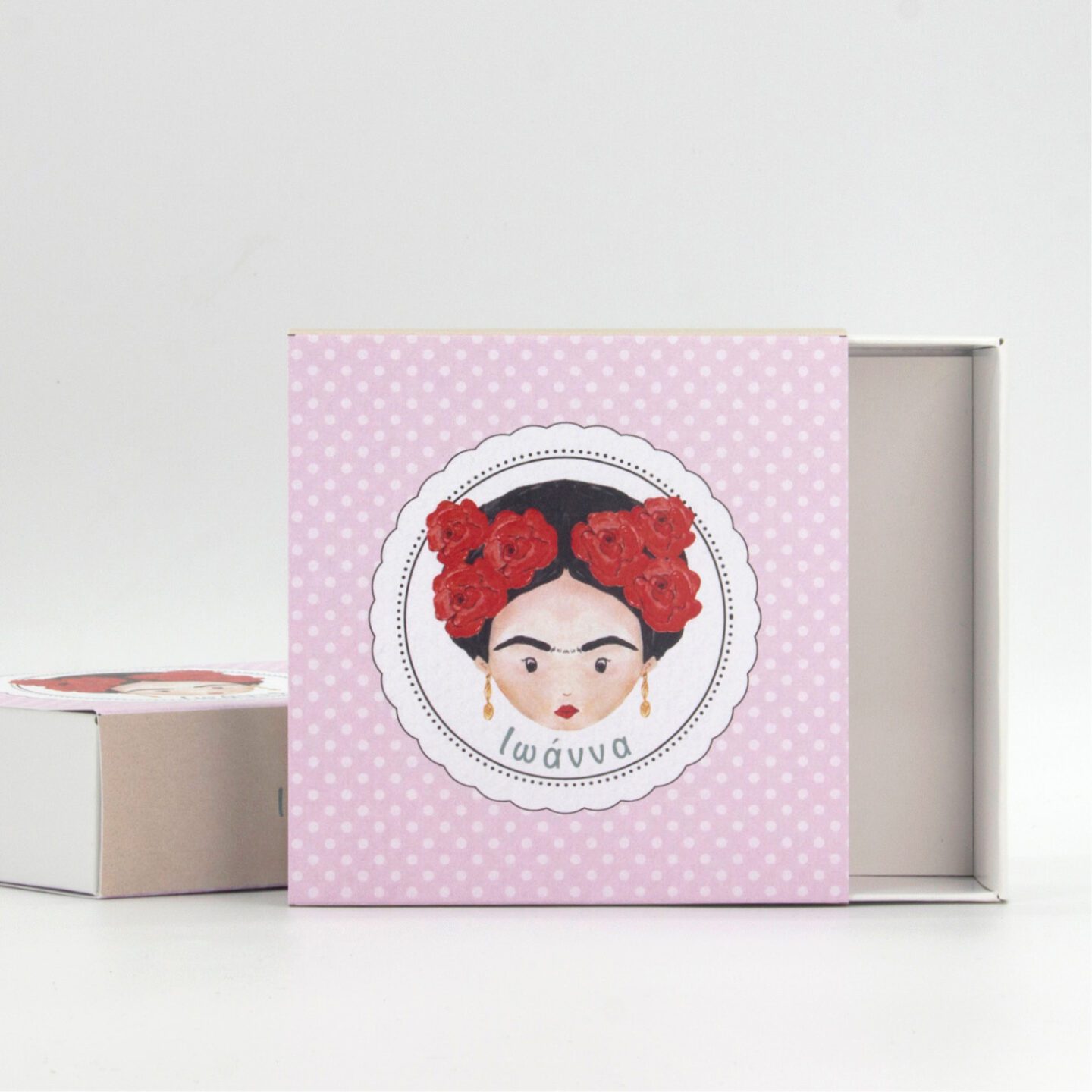 G_145-BOX-12X12 Μπομπονιέρα βάπτισης συρταρωτό κουτάκι