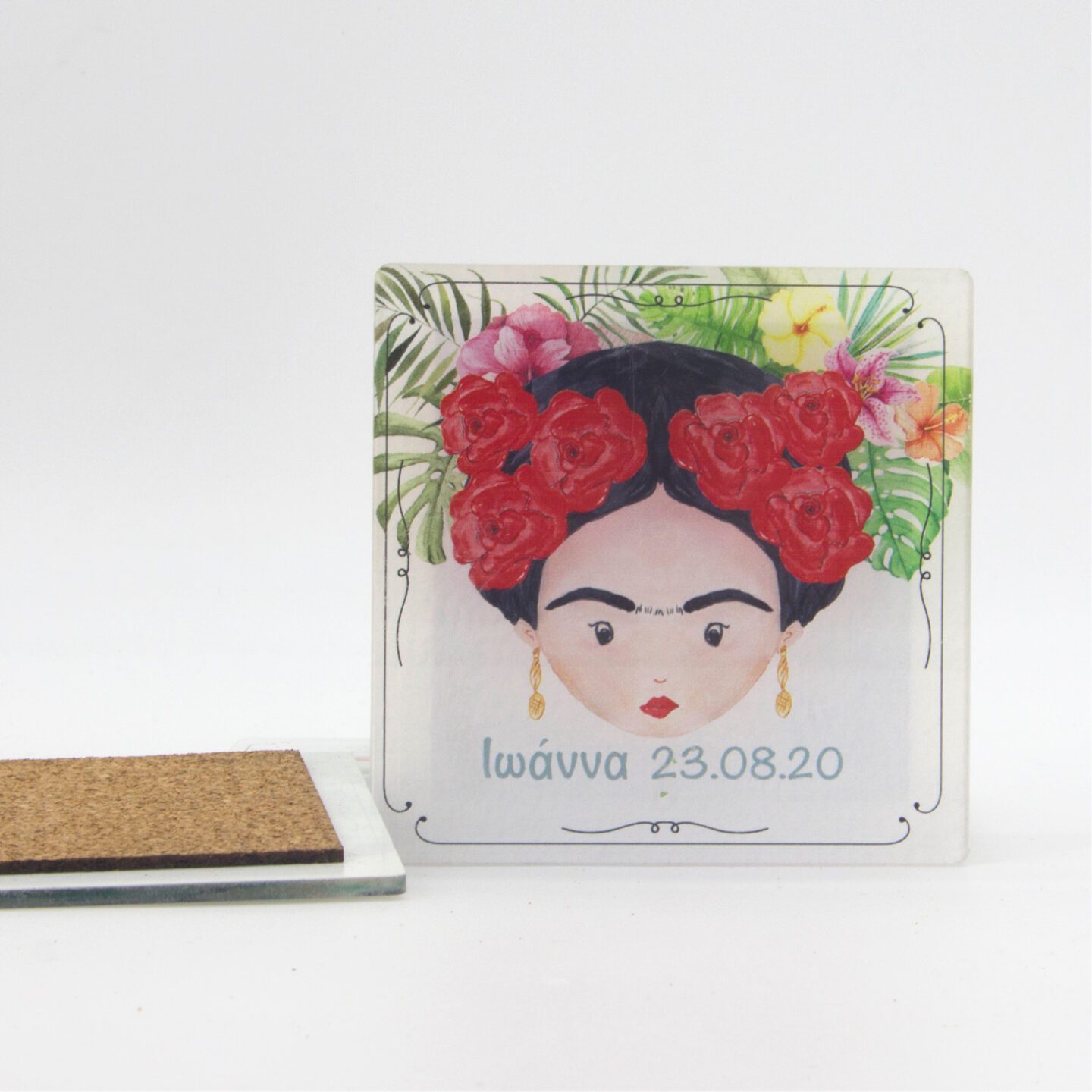 G_145-SOUSVER-PLEXI Μπομπονιέρα βάπτισης plexigrass σουβέρ