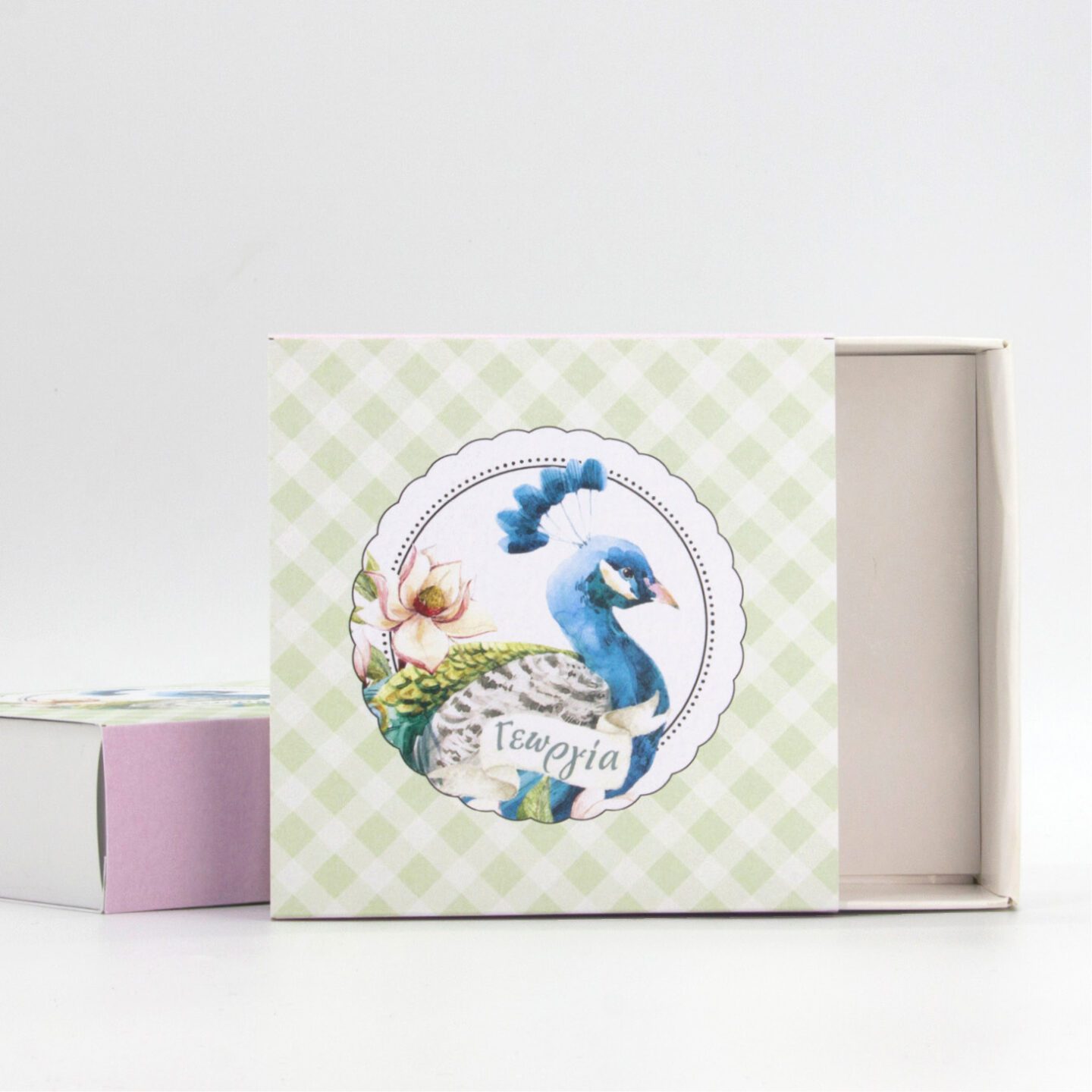 G_152-BOX-12X12 Μπομπονιέρα βάπτισης συρταρωτό κουτάκι