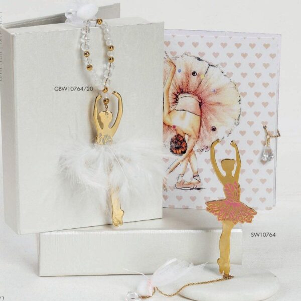 Μπομπονιέρα με Μπαλαρίνα επιχρυσωμένη με 24 καράτια