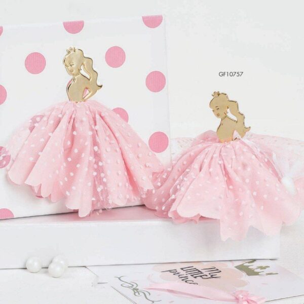 Μπομπονιέρα με Πριγκίπισσα επιχρυσωμένη με 24 καράτια