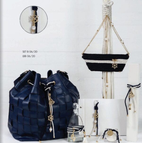 Exclusive σετ βάπτισης Tresento με επίχρυσα 24k διακοσμητικά_Καράβι