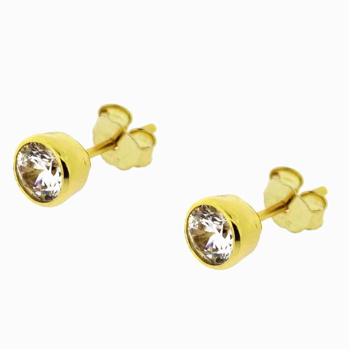 Επίχρυσα σκουλαρίκια με Στρας