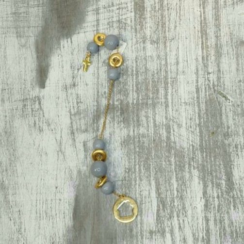 Μπεγλέρι με γκρι ημιπολύτιμους λίθους