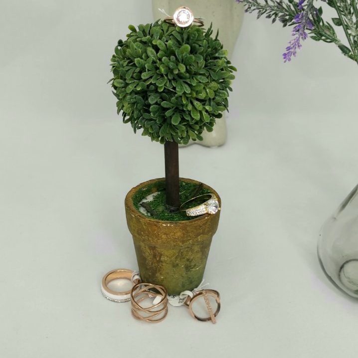 Δαχτυλίδια από ατσάλι με ζιργκόν, τριπλό μέγεθος