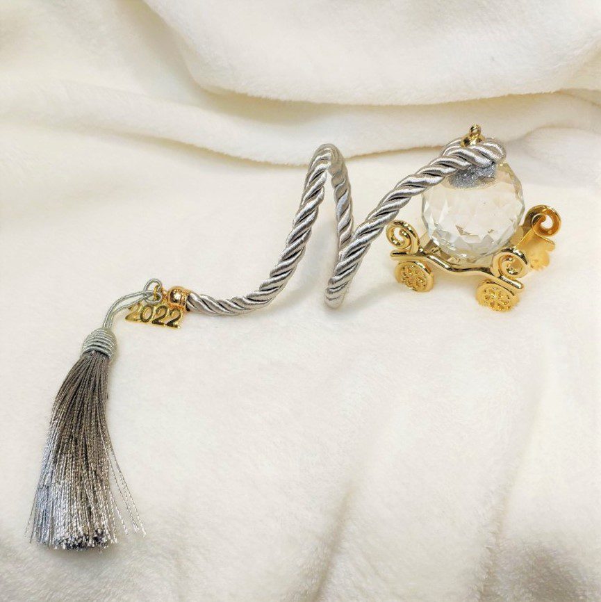 Γούρι 2022 επίχρυση 24Κ άμαξα με κρύσταλλο