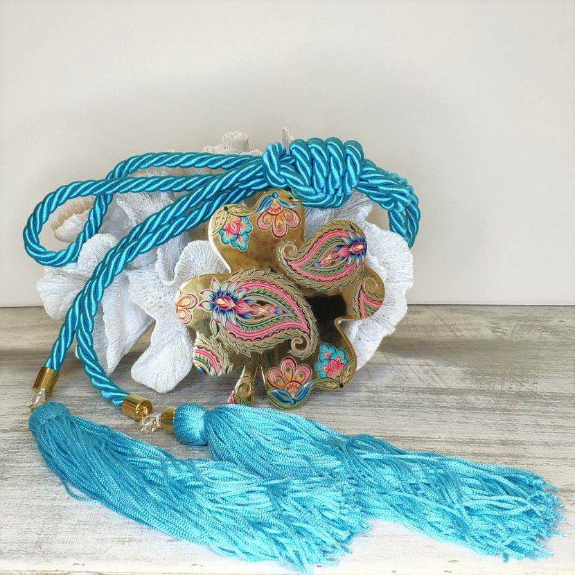 Γούρι σπιτιού 2023 με τετράφυλλο τριφύλλι από φίλντισι