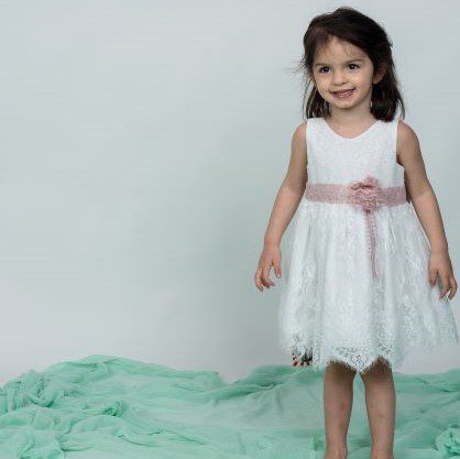 Ρομαντικό βαπτιστικό φόρεμα