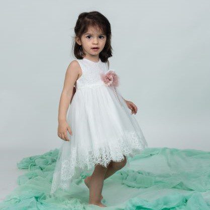 Vintage βαπτιστικό φόρεμα με ουρά