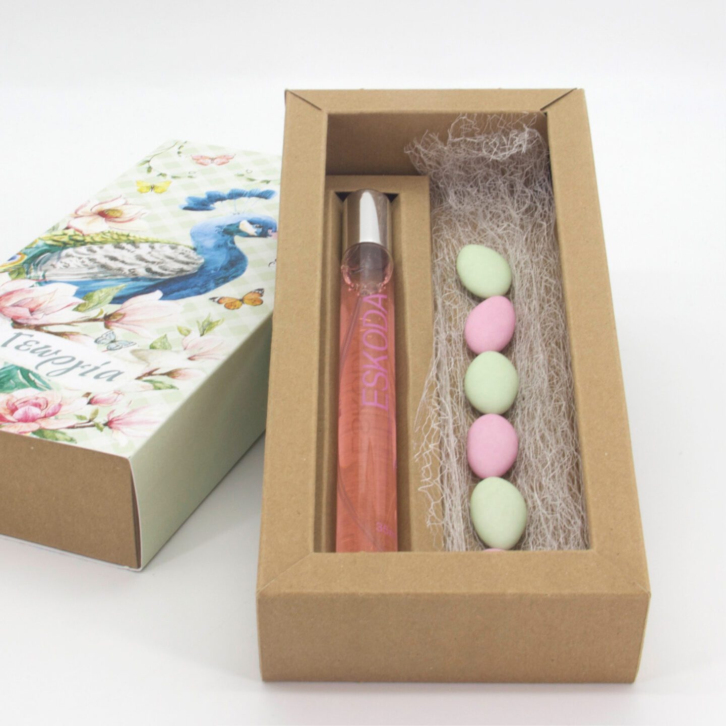 Άρωμα τύπου επωνύμων 35ml και τυπωμένο θεματικό κουτί για μπομπονιέρα