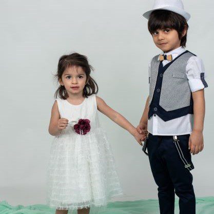 Ρομαντικό βαπτιστικό φόρεμα