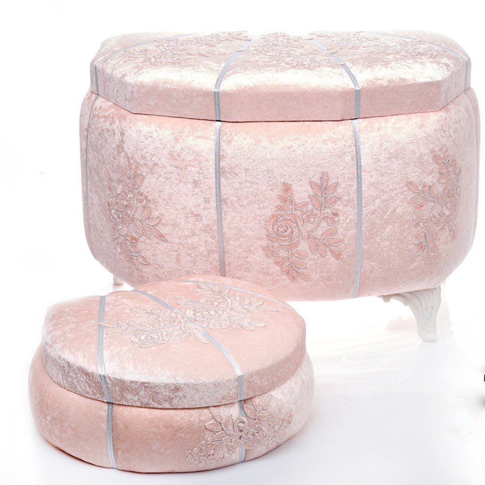 Πλήρες σετ βάπτισης Vintage με βελούδινο μπαούλο