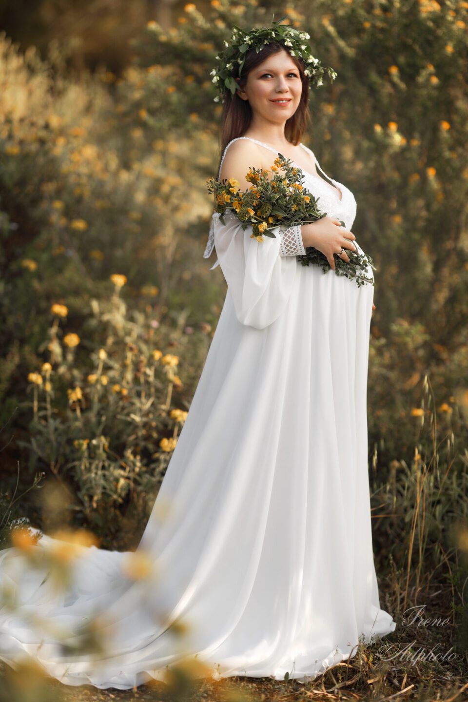 Αέρινο Νυφικό έξωμο ιδανικό και για εγκυμοσύνη S-3XL plus size μεγαλα μεγεθη ιδανικο και για πολιτικό και θρησκευτικό γάμο