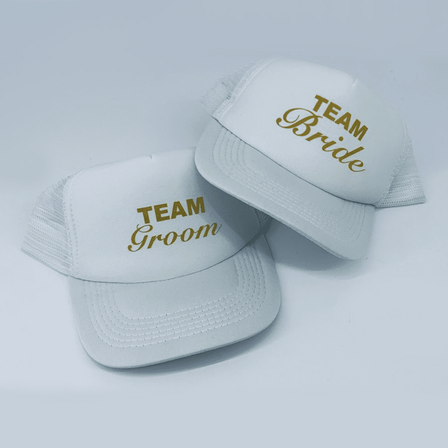 Καπέλο Team Bride & Team Groom σε άσπρο