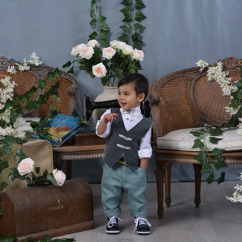 Βαπτιστικό κοστούμι σε αποχρώσεις του γκρι