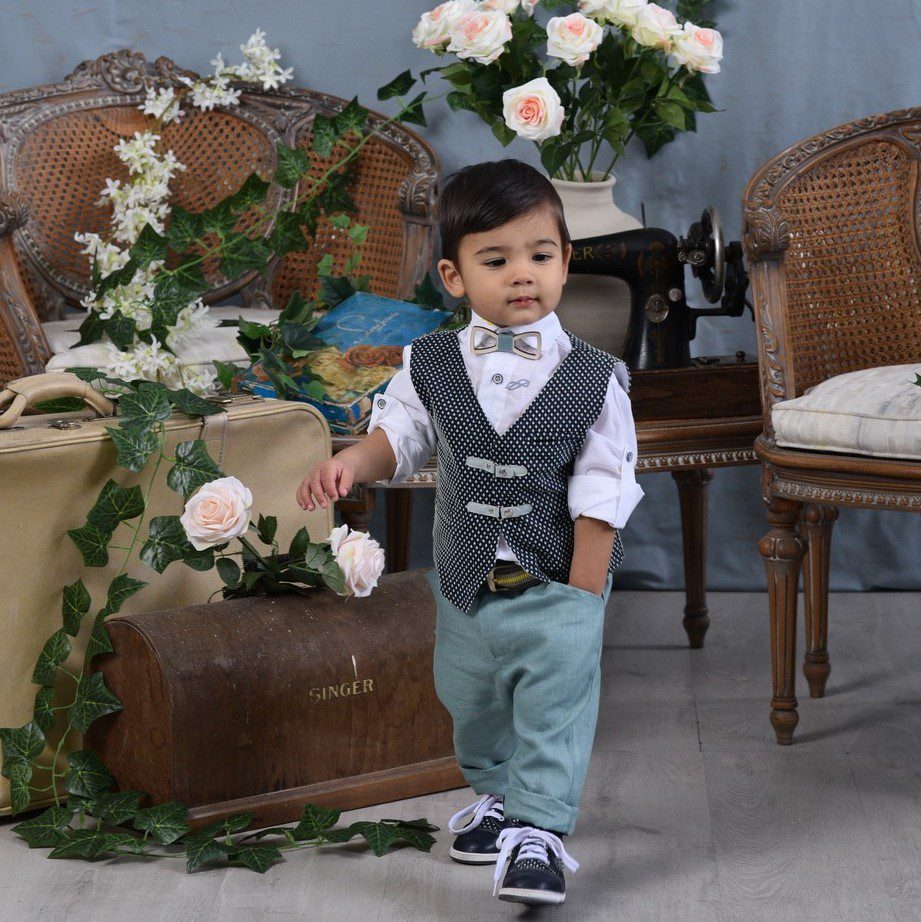 Βαπτιστικό κοστούμι σε αποχρώσεις του γκρι