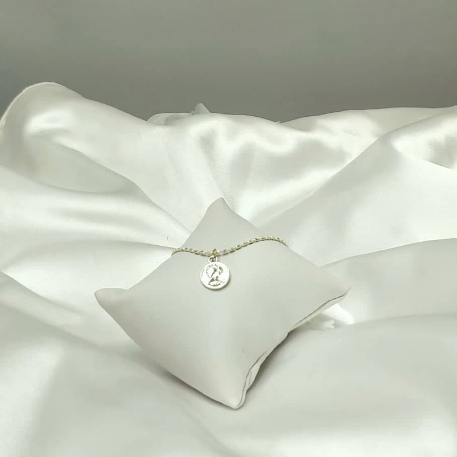 Βραχιόλι με Κωνσταντινάτο νόμισμα και αλυσίδα σε ατσάλι