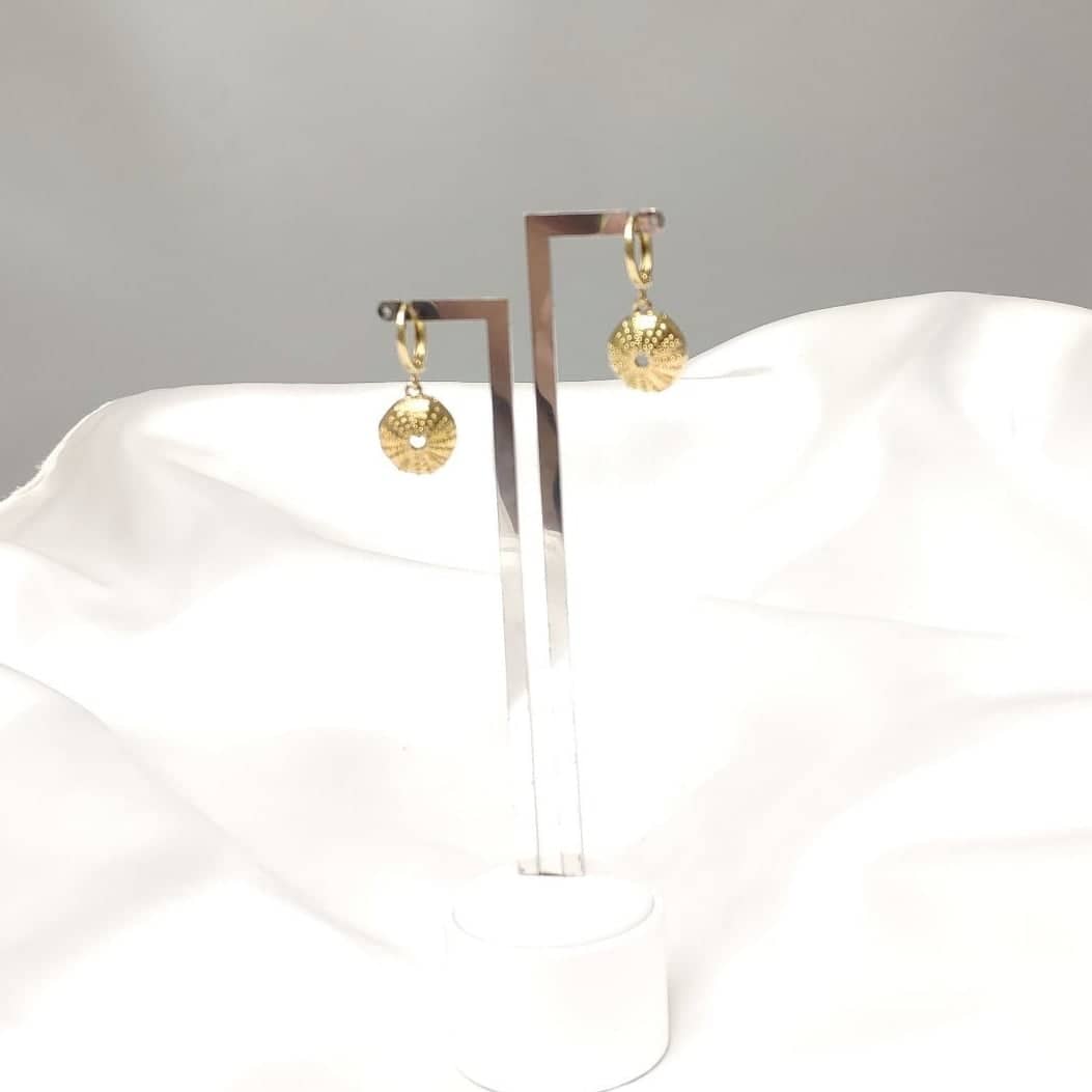 Σκουλαρίκια κοχλίας σε επίχρυσο ατσάλι