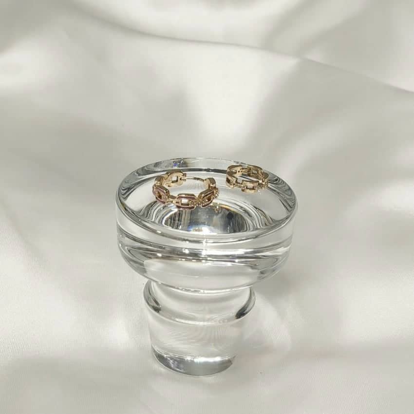 Σκουλαρίκια αλυσίδα σε επίχρυσο ατσάλι