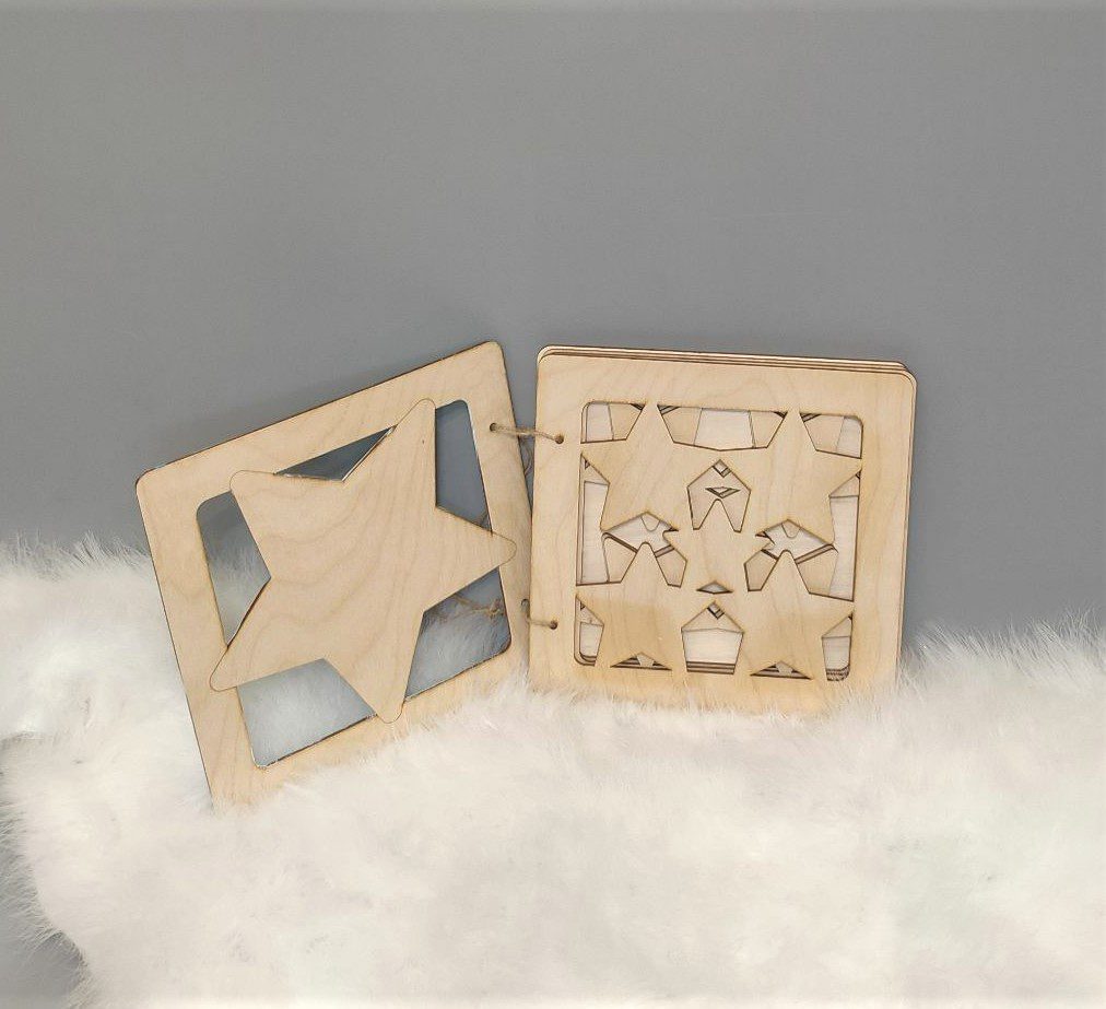 Ξύλινο Βιβλίο Ευχών Αστέρι