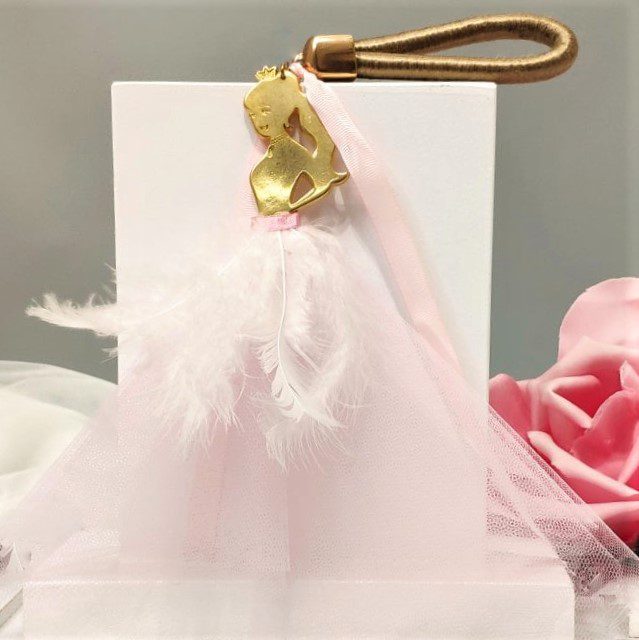 Δώρο γέννησης/βάπτισης κορίτσι επιχρυσωμένο με 24 καράτια , με επιχρυσωμένη μπαλαρίνα