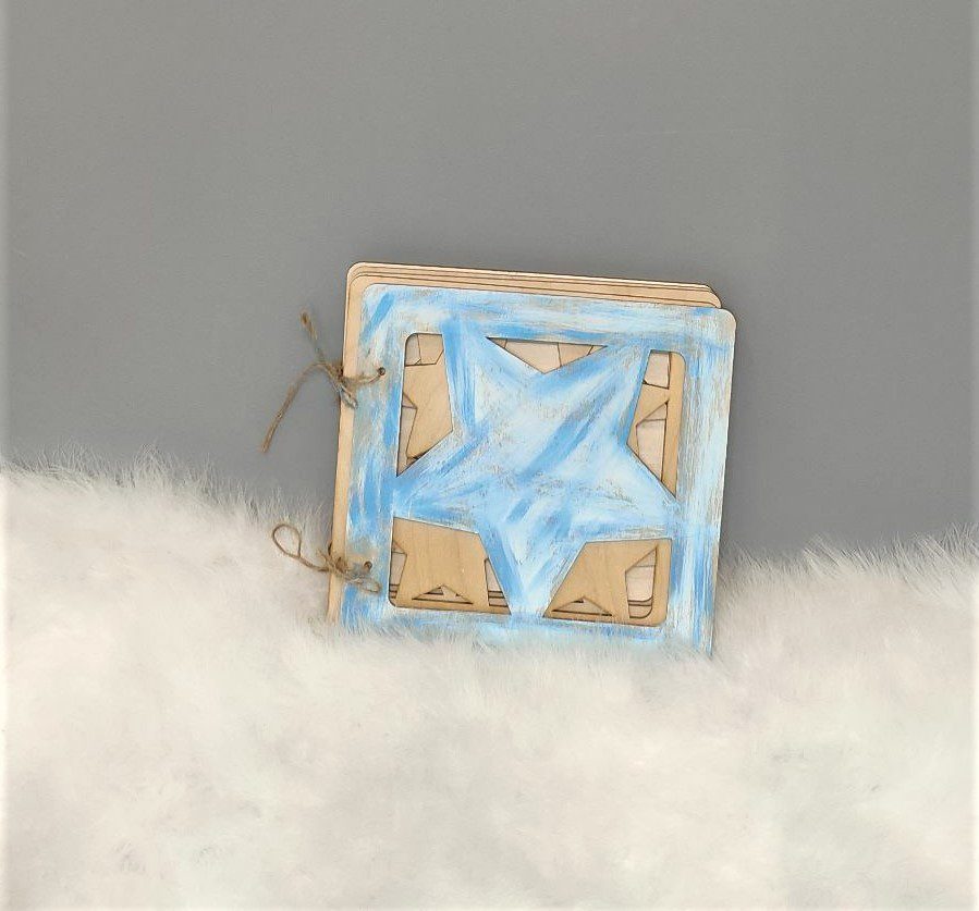 Ξύλινο Βιβλίο Ευχών Αστέρι