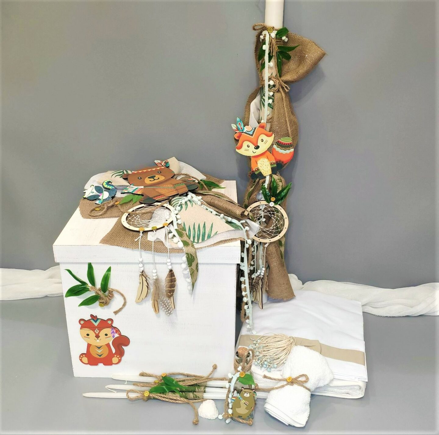 Πλήρες σετ βάπτισης με τα ζώα της ζούγκλας