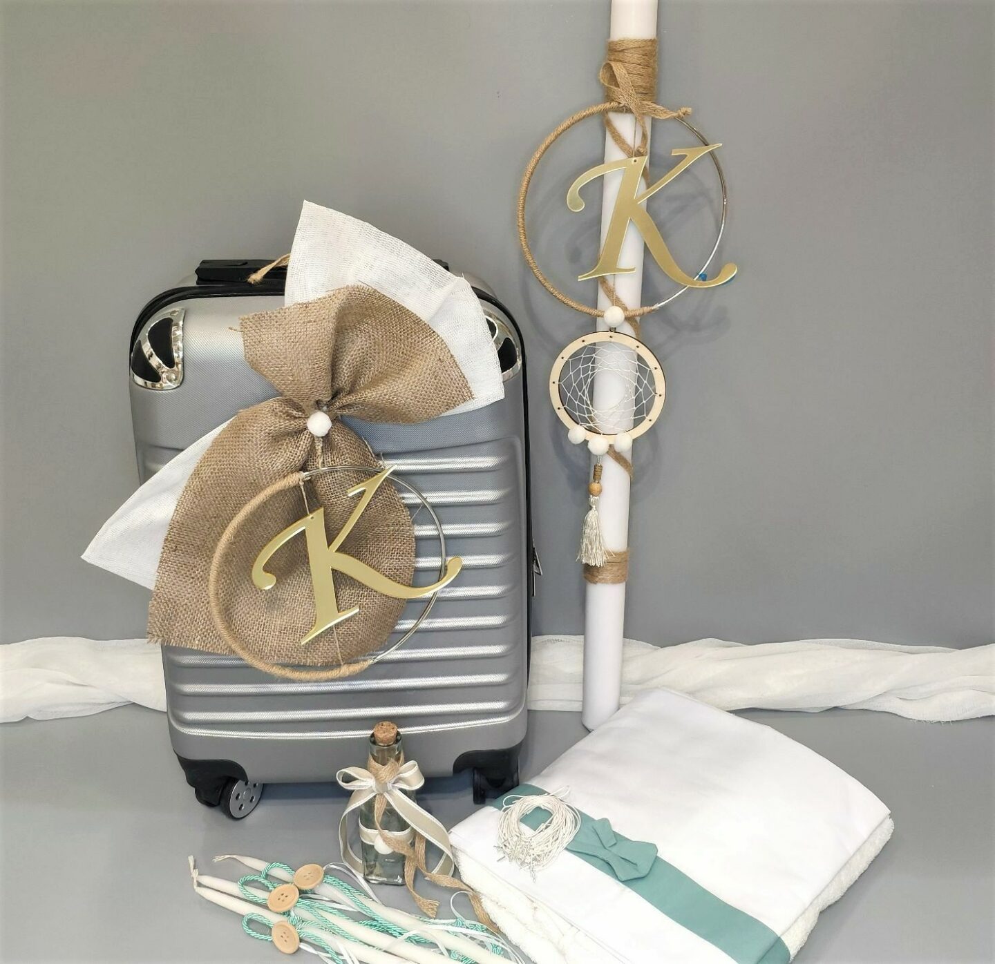 Πλήρες σετ βάπτισης με Μονόγραμμα ονόματος