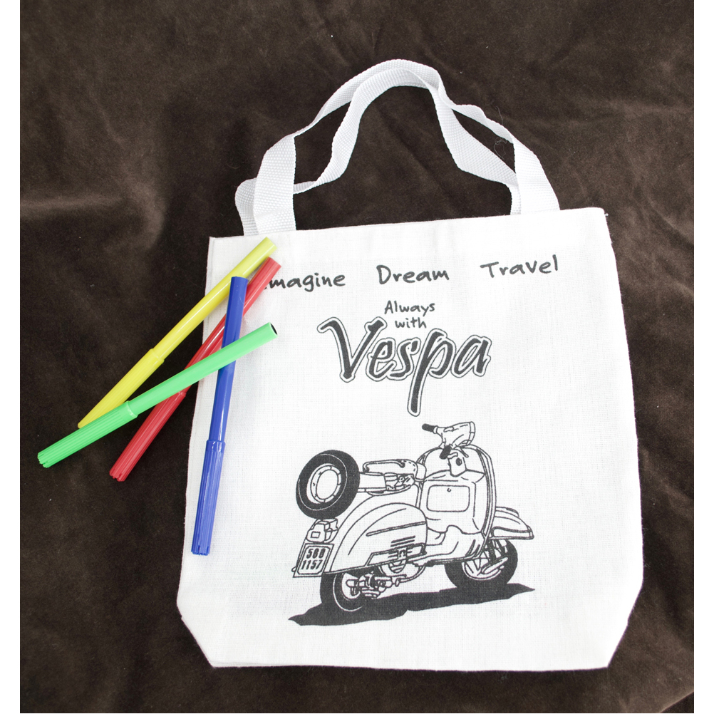 Μπομπονιέρα τσάντα ζωγραφικής βέσπα